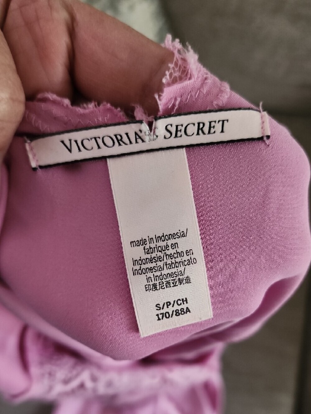 Victoria Secret Pink Lace Trim Satin Nightgown - Women Intimates - Picture 8 of 10